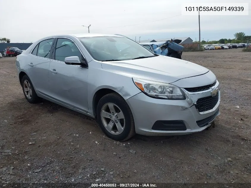 1G11C5SA5GF149339 2016 Chevrolet Malibu Limited Lt