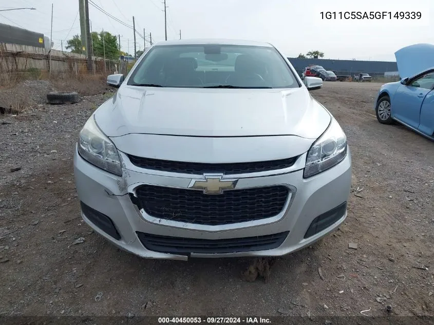 2016 Chevrolet Malibu Limited Lt VIN: 1G11C5SA5GF149339 Lot: 40450053