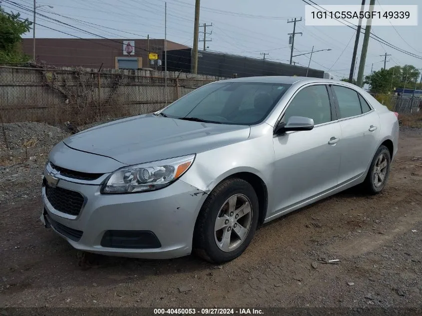 1G11C5SA5GF149339 2016 Chevrolet Malibu Limited Lt