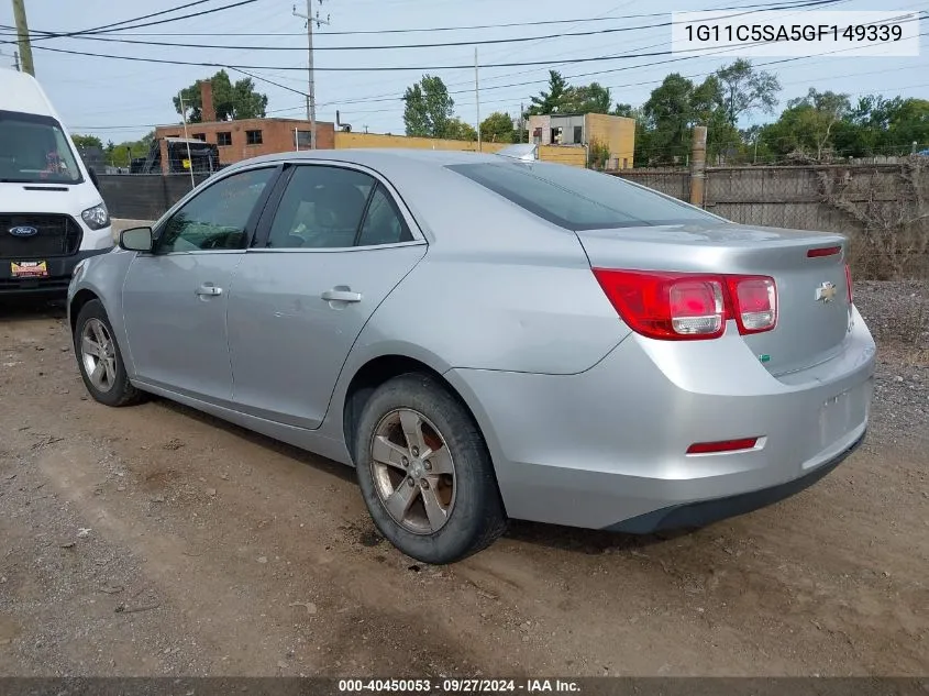 2016 Chevrolet Malibu Limited Lt VIN: 1G11C5SA5GF149339 Lot: 40450053