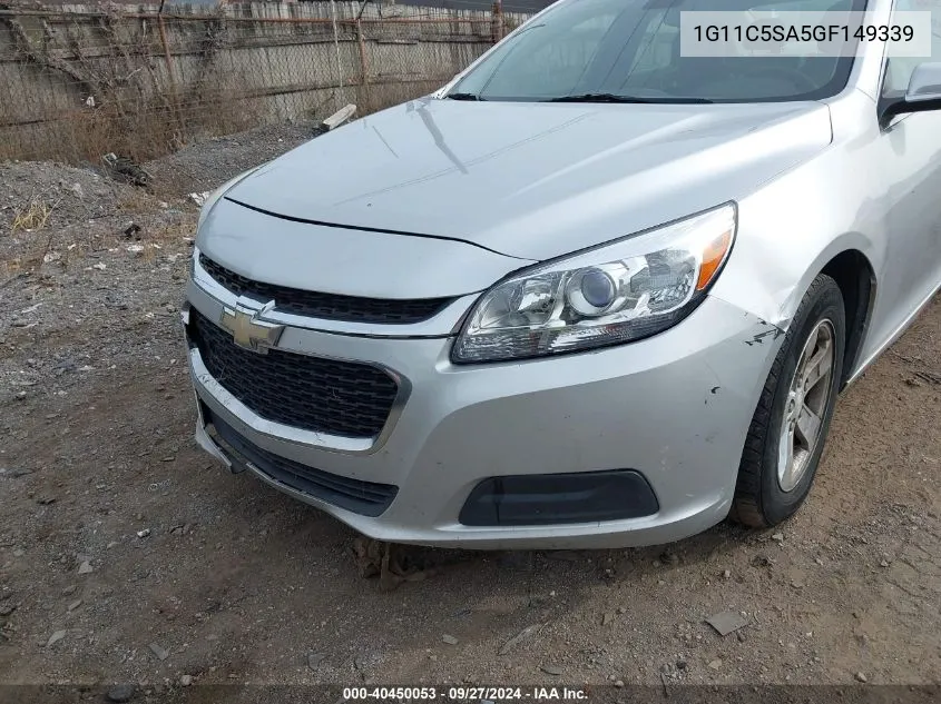 2016 Chevrolet Malibu Limited Lt VIN: 1G11C5SA5GF149339 Lot: 40450053