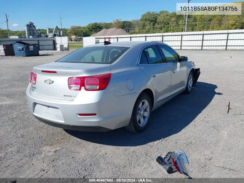 2016 Chevrolet Malibu Limited Ls VIN: 1G11B5SA8GF134756 Lot: 40467685