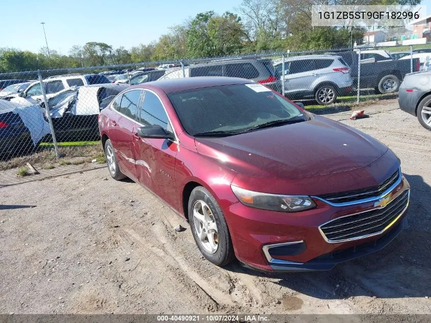 2016 Chevrolet Malibu Ls VIN: 1G1ZB5ST9GF182996 Lot: 40490921