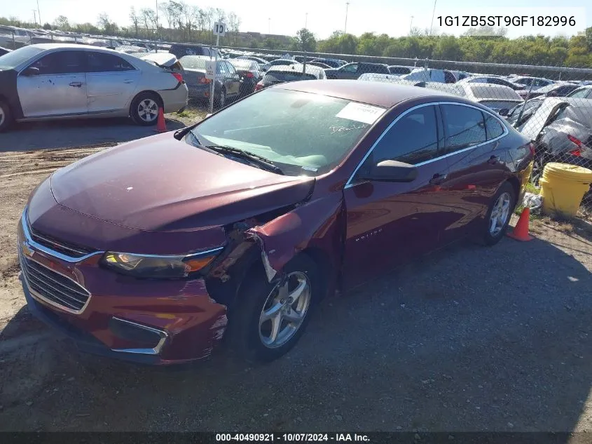 2016 Chevrolet Malibu Ls VIN: 1G1ZB5ST9GF182996 Lot: 40490921