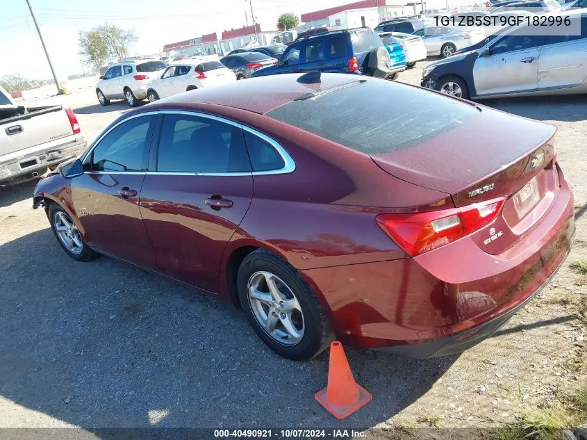 2016 Chevrolet Malibu Ls VIN: 1G1ZB5ST9GF182996 Lot: 40490921