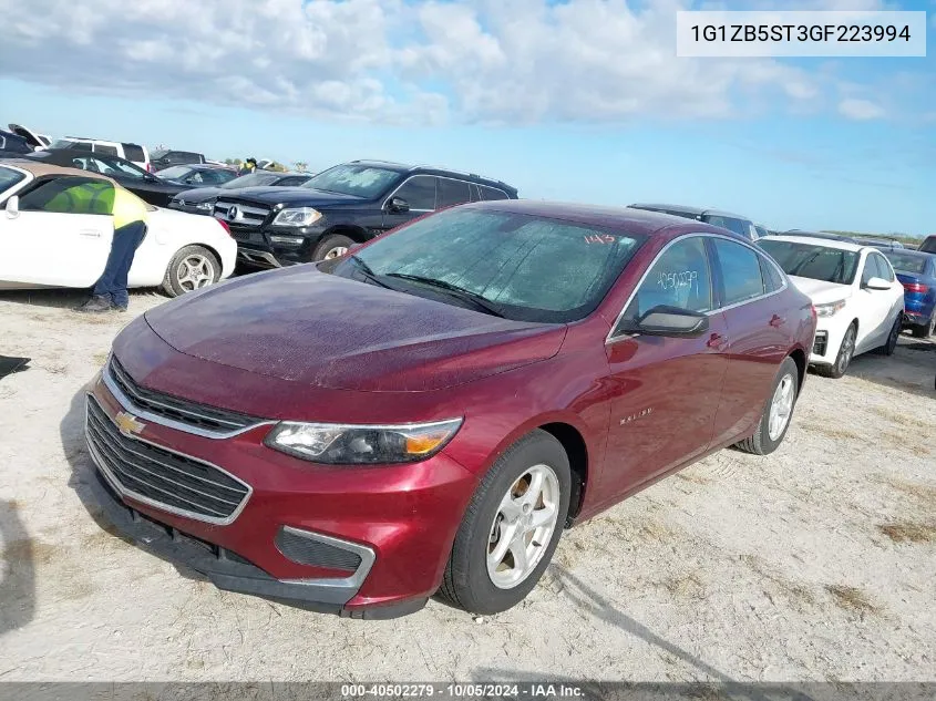 2016 Chevrolet Malibu Ls VIN: 1G1ZB5ST3GF223994 Lot: 40502279