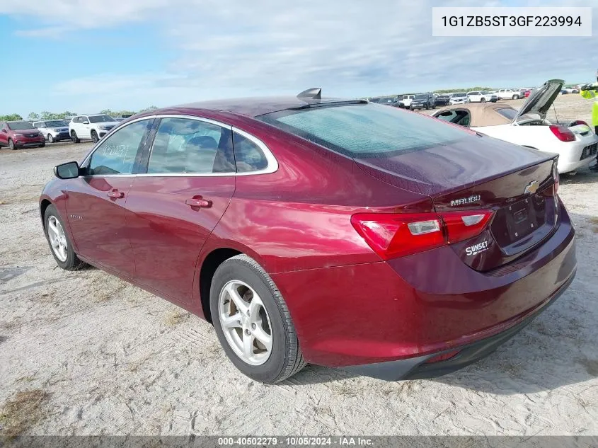 2016 Chevrolet Malibu Ls VIN: 1G1ZB5ST3GF223994 Lot: 40502279