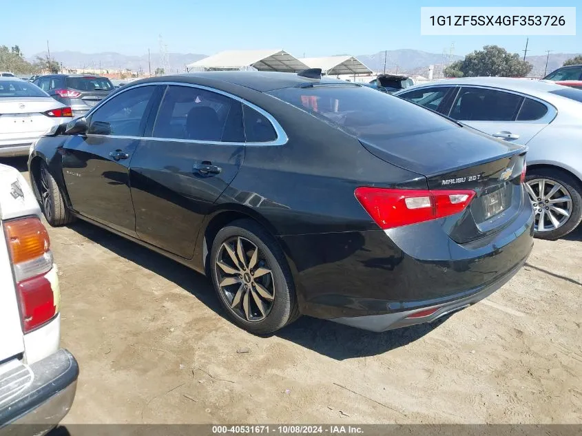 1G1ZF5SX4GF353726 2016 Chevrolet Malibu 2Lt