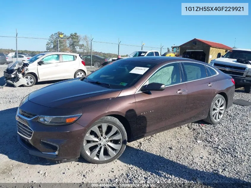 2016 Chevrolet Malibu Premier VIN: 1G1ZH5SX4GF229921 Lot: 40560676