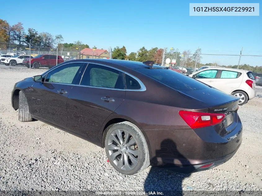 2016 Chevrolet Malibu Premier VIN: 1G1ZH5SX4GF229921 Lot: 40560676