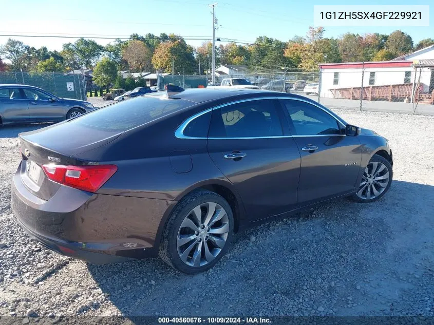 2016 Chevrolet Malibu Premier VIN: 1G1ZH5SX4GF229921 Lot: 40560676