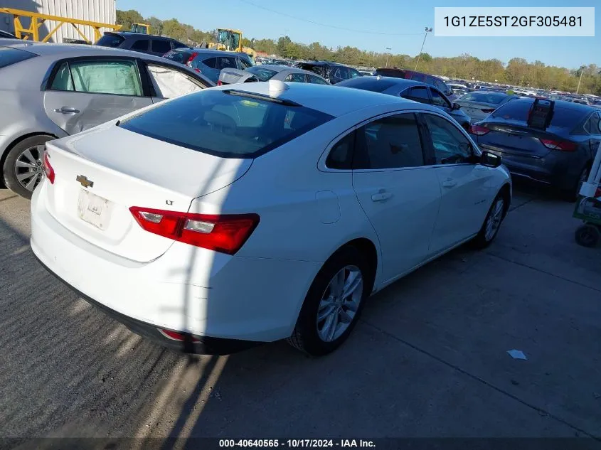 2016 Chevrolet Malibu 1Lt VIN: 1G1ZE5ST2GF305481 Lot: 40640565