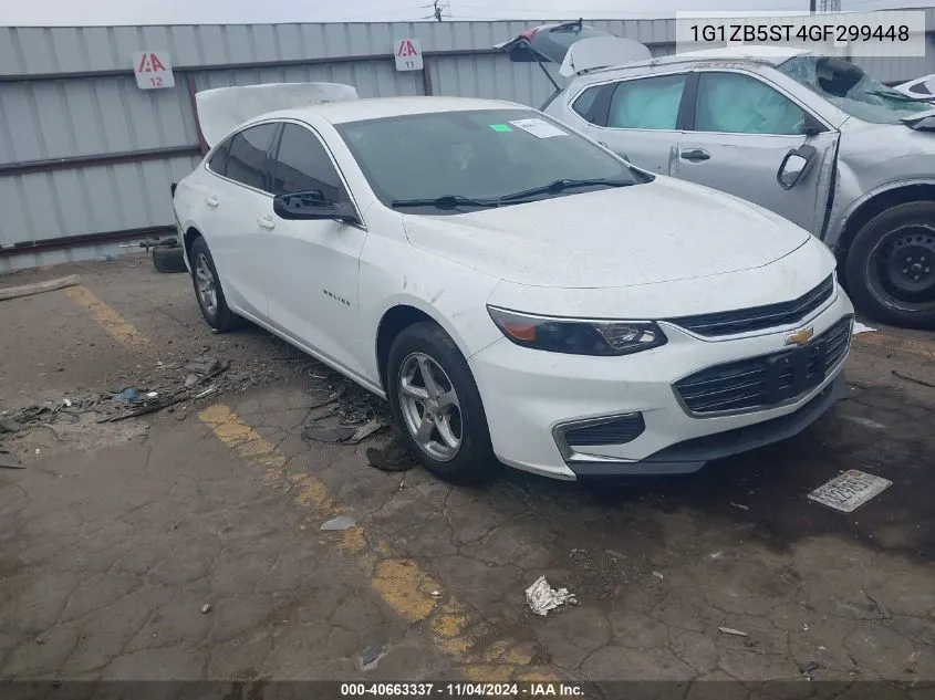 2016 Chevrolet Malibu Ls VIN: 1G1ZB5ST4GF299448 Lot: 40663337