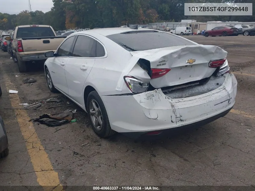 2016 Chevrolet Malibu Ls VIN: 1G1ZB5ST4GF299448 Lot: 40663337