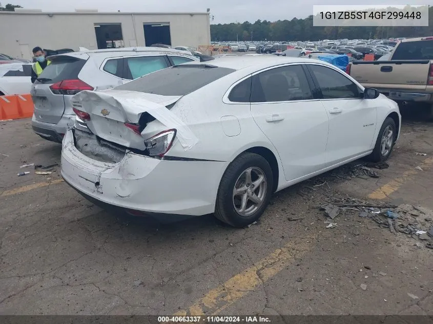 2016 Chevrolet Malibu Ls VIN: 1G1ZB5ST4GF299448 Lot: 40663337