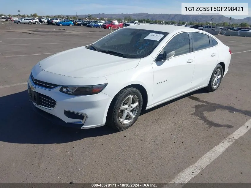 2016 Chevrolet Malibu 1Fl VIN: 1G1ZC5ST5GF298421 Lot: 40678171