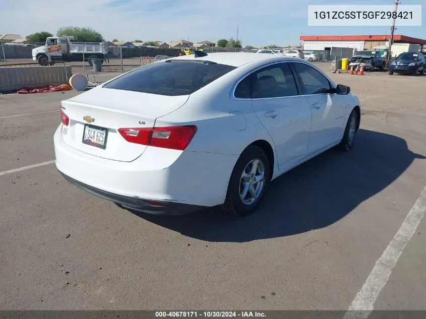 2016 Chevrolet Malibu 1Fl VIN: 1G1ZC5ST5GF298421 Lot: 40678171