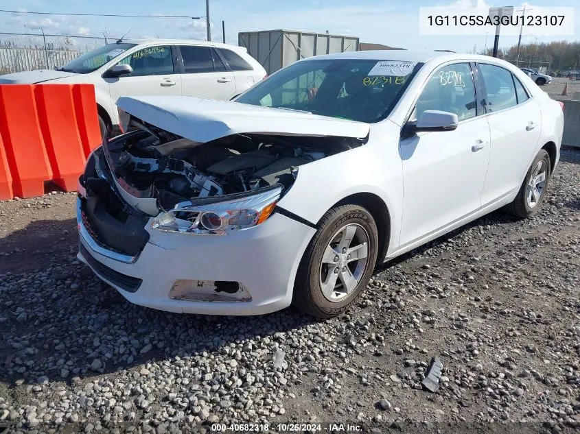 2016 Chevrolet Malibu Limited Lt VIN: 1G11C5SA3GU123107 Lot: 40682318