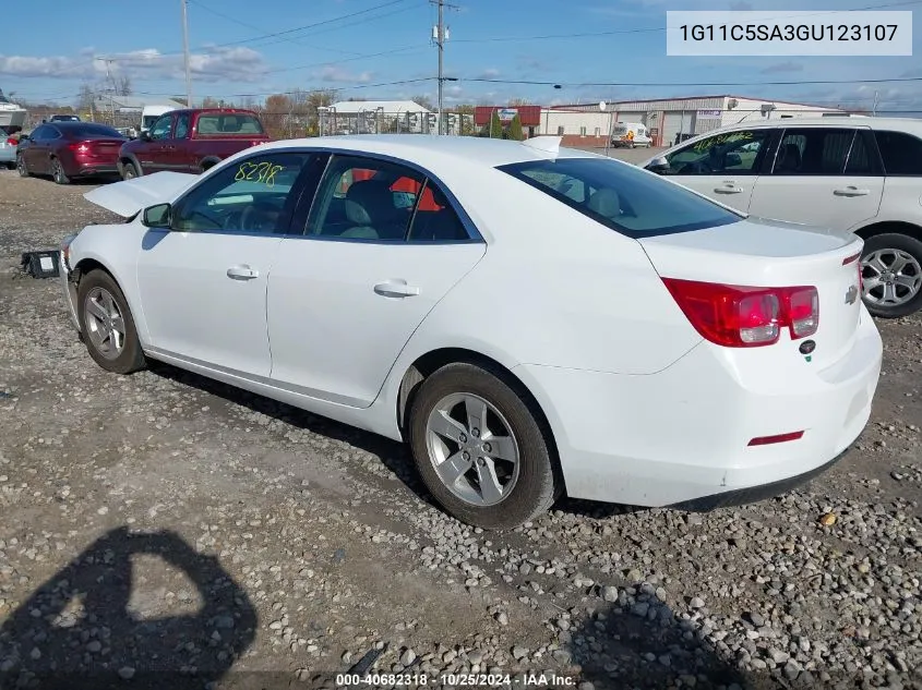 2016 Chevrolet Malibu Limited Lt VIN: 1G11C5SA3GU123107 Lot: 40682318