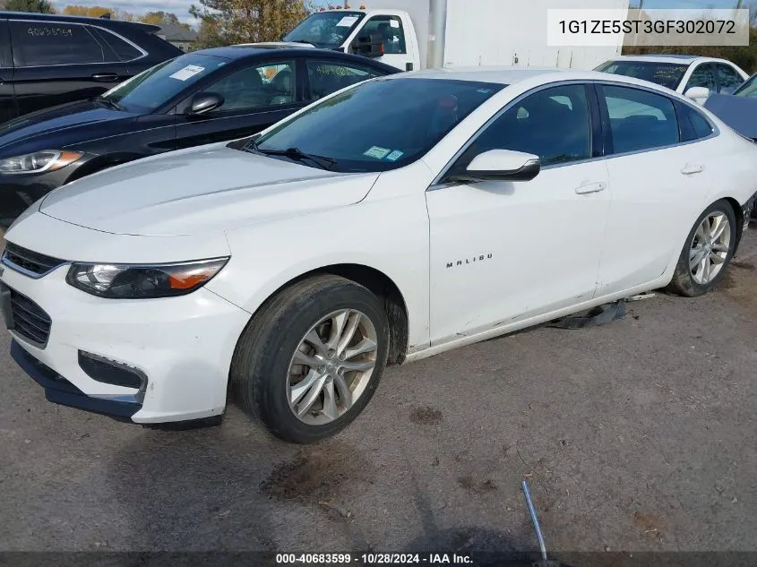 2016 Chevrolet Malibu Lt VIN: 1G1ZE5ST3GF302072 Lot: 40683599