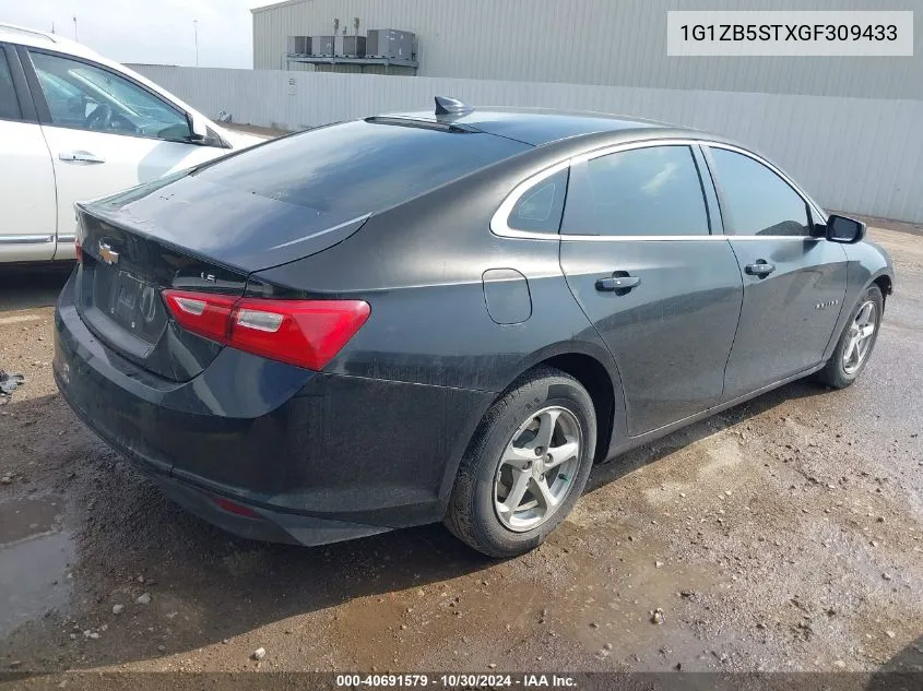 2016 Chevrolet Malibu Ls VIN: 1G1ZB5STXGF309433 Lot: 40691579