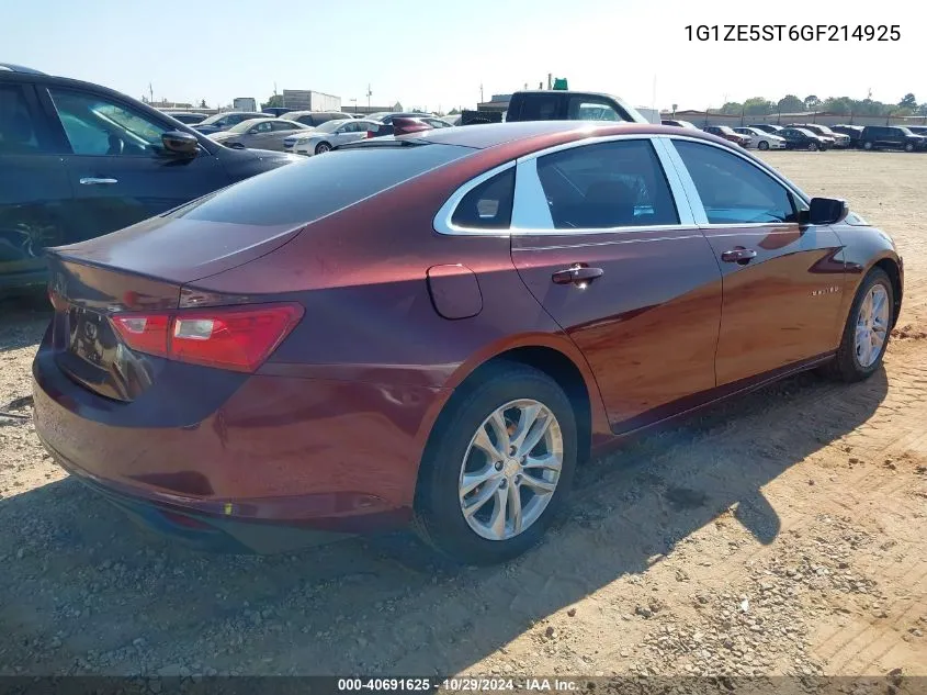 2016 Chevrolet Malibu 1Lt VIN: 1G1ZE5ST6GF214925 Lot: 40691625