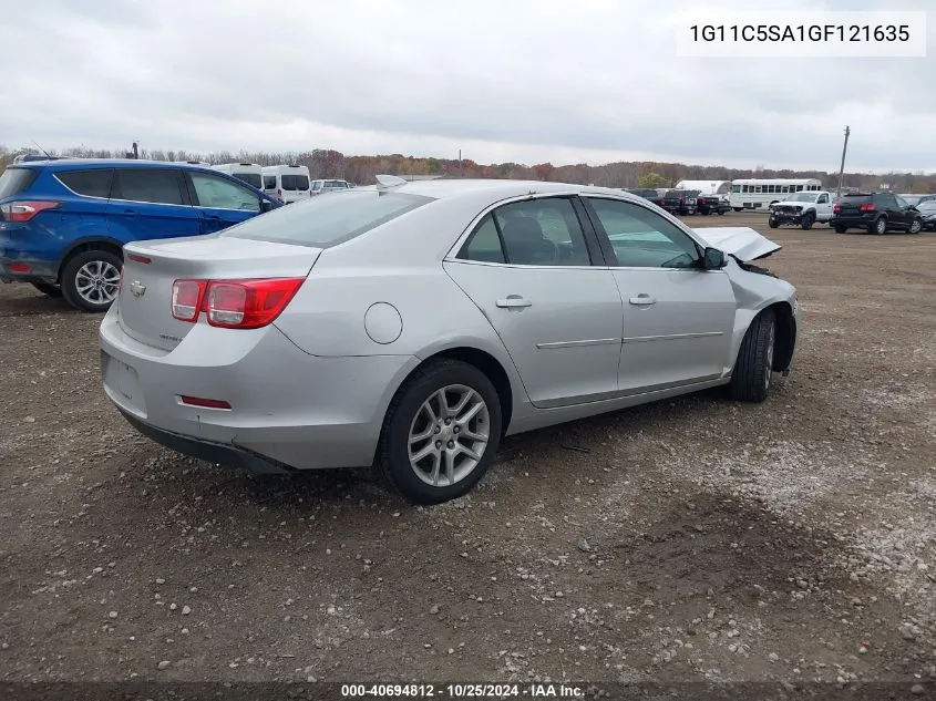 1G11C5SA1GF121635 2016 Chevrolet Malibu Limited Lt