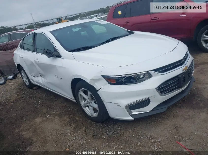 2016 Chevrolet Malibu Ls VIN: 1G1ZB5ST8GF345945 Lot: 40696465