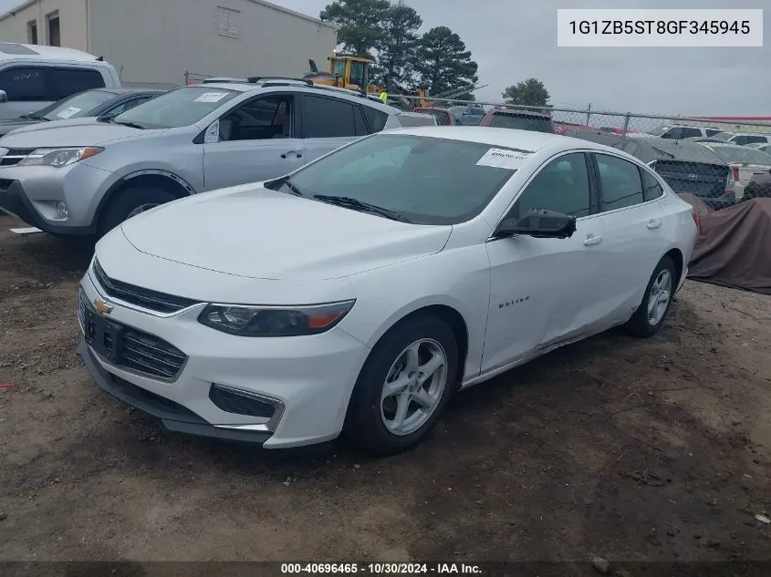 2016 Chevrolet Malibu Ls VIN: 1G1ZB5ST8GF345945 Lot: 40696465