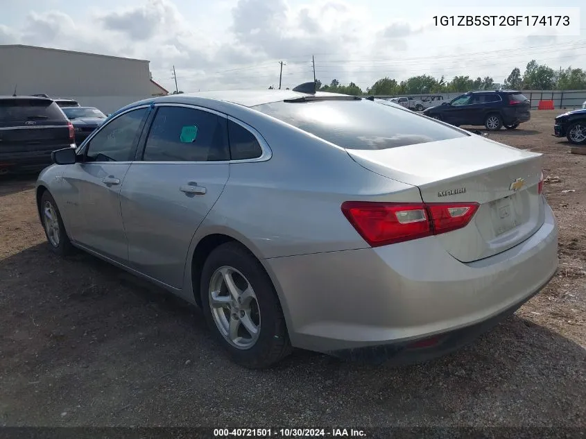 1G1ZB5ST2GF174173 2016 Chevrolet Malibu Ls