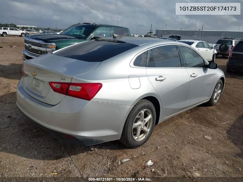 1G1ZB5ST2GF174173 2016 Chevrolet Malibu Ls