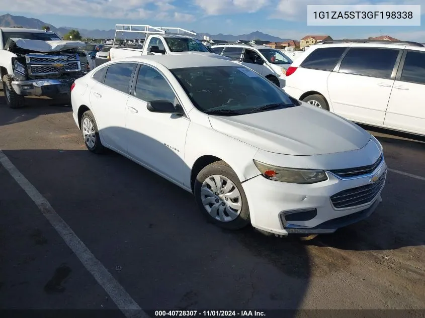 2016 Chevrolet Malibu L VIN: 1G1ZA5ST3GF198338 Lot: 40728307