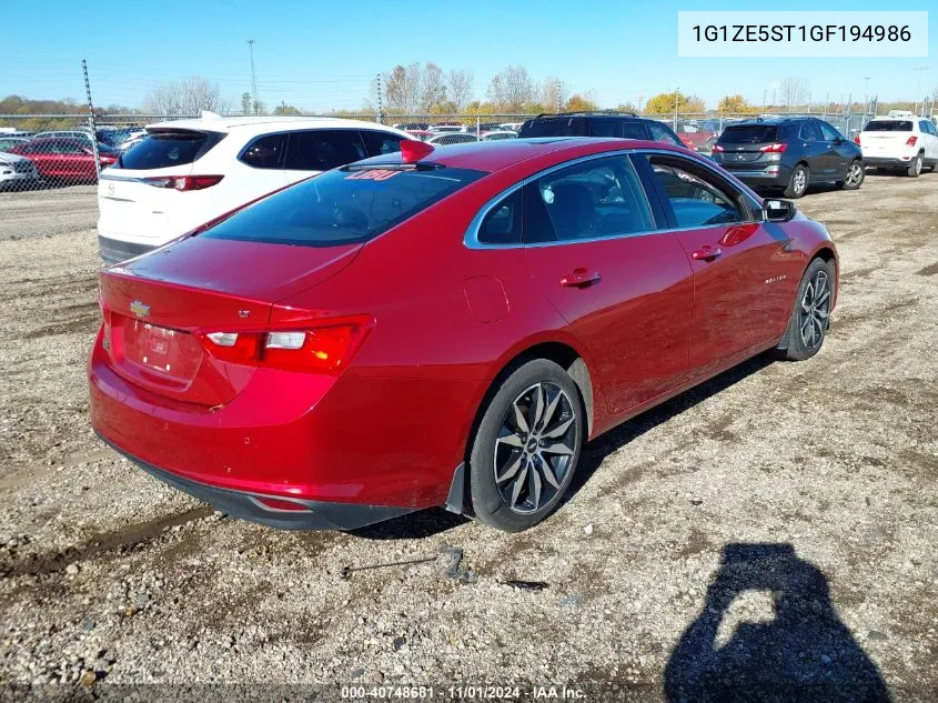 2016 Chevrolet Malibu 1Lt VIN: 1G1ZE5ST1GF194986 Lot: 40748681