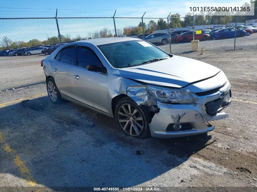 2016 Chevrolet Malibu Limited Ltz VIN: 1G11E5SA2GU141365 Lot: 40749550