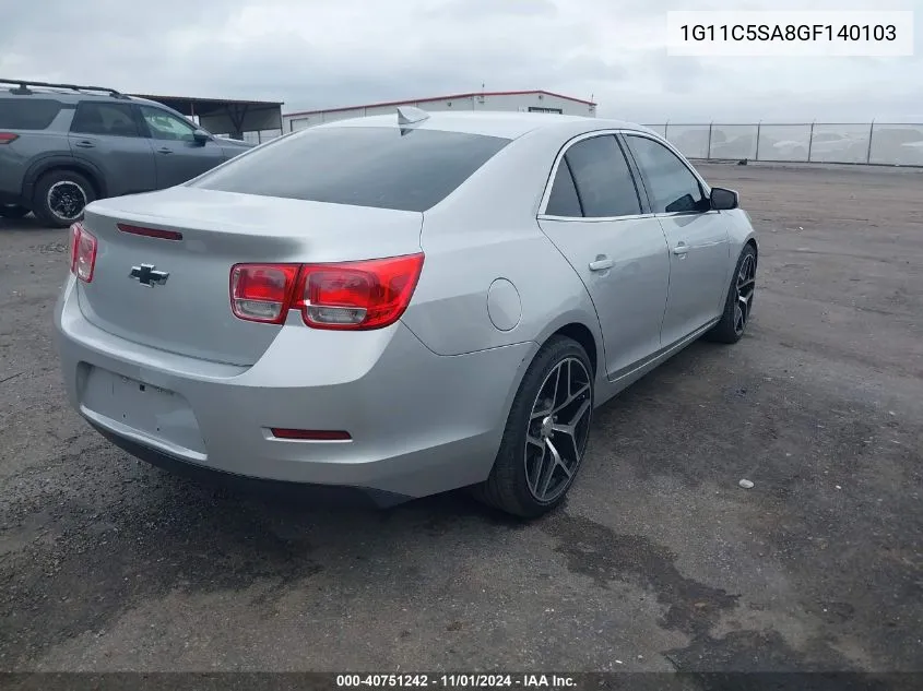 2016 Chevrolet Malibu Limited Lt VIN: 1G11C5SA8GF140103 Lot: 40751242