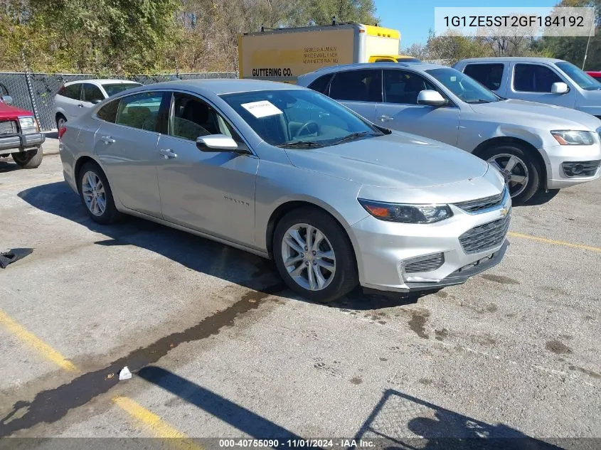 2016 Chevrolet Malibu 1Lt VIN: 1G1ZE5ST2GF184192 Lot: 40755090