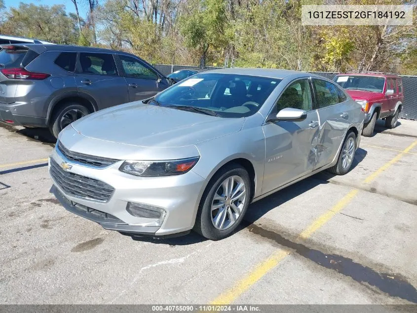 2016 Chevrolet Malibu 1Lt VIN: 1G1ZE5ST2GF184192 Lot: 40755090