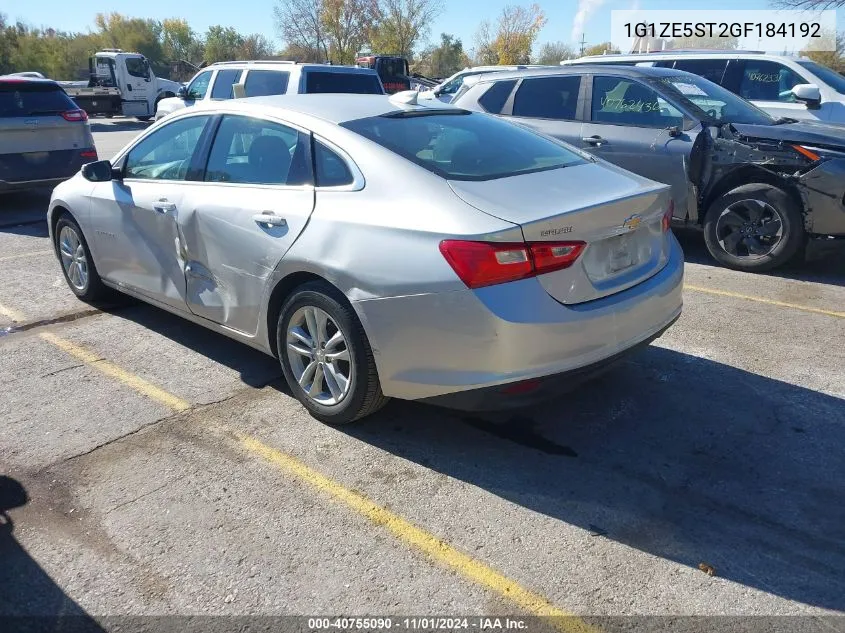 2016 Chevrolet Malibu 1Lt VIN: 1G1ZE5ST2GF184192 Lot: 40755090