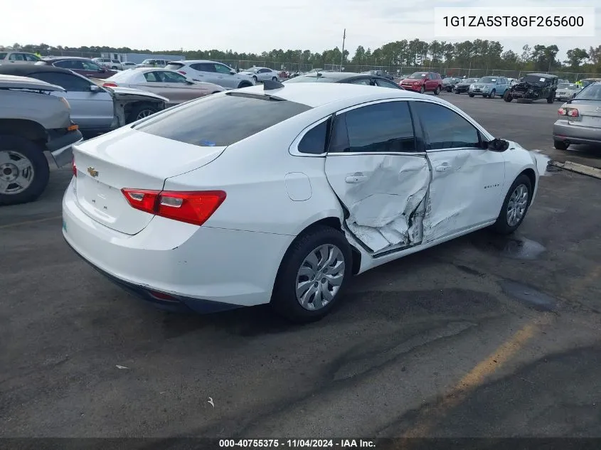 2016 Chevrolet Malibu L VIN: 1G1ZA5ST8GF265600 Lot: 40755375