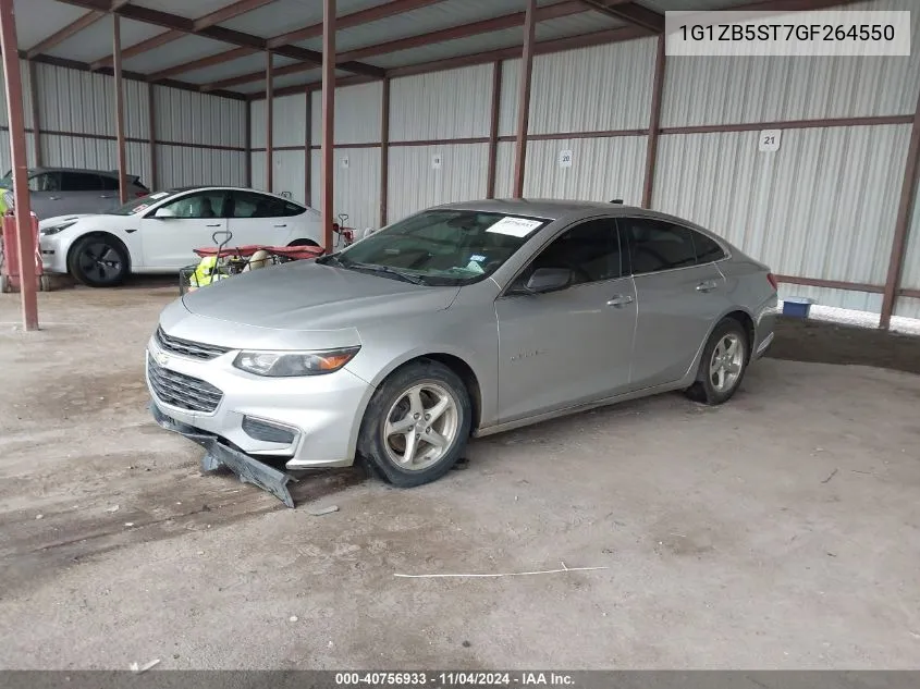 2016 Chevrolet Malibu Ls VIN: 1G1ZB5ST7GF264550 Lot: 40756933