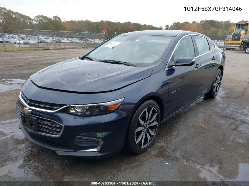 2016 Chevrolet Malibu 2Lt VIN: 1G1ZF5SX7GF314046 Lot: 40763384