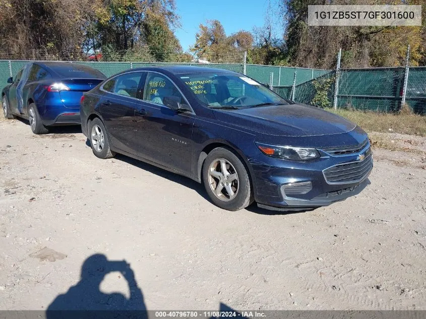 2016 Chevrolet Malibu Ls VIN: 1G1ZB5ST7GF301600 Lot: 40796780