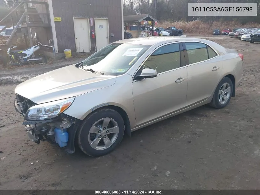 2016 Chevrolet Malibu Limited Lt VIN: 1G11C5SA6GF156798 Lot: 40806083