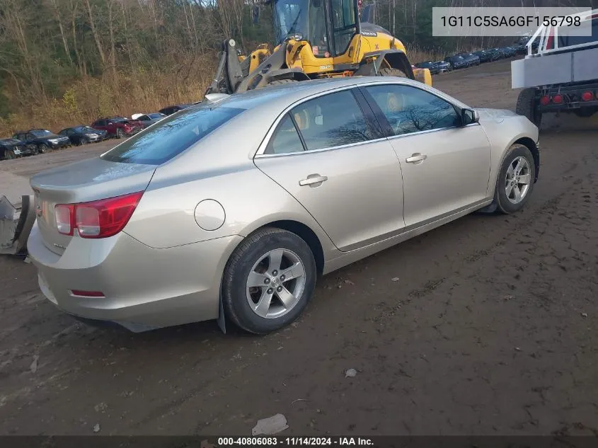 2016 Chevrolet Malibu Limited Lt VIN: 1G11C5SA6GF156798 Lot: 40806083