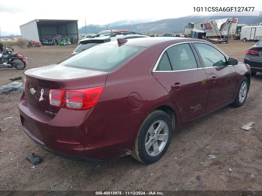 2016 Chevrolet Malibu Limited Lt VIN: 1G11C5SA6GF127477 Lot: 40813978