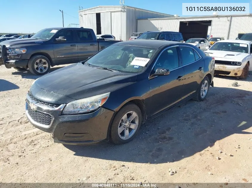 2016 Chevrolet Malibu Limited Lt VIN: 1G11C5SA8GU136032 Lot: 40845111