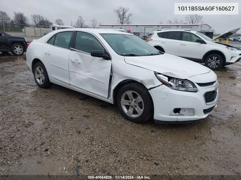 2016 Chevrolet Malibu Limited Ls VIN: 1G11B5SA6GF160627 Lot: 40854925