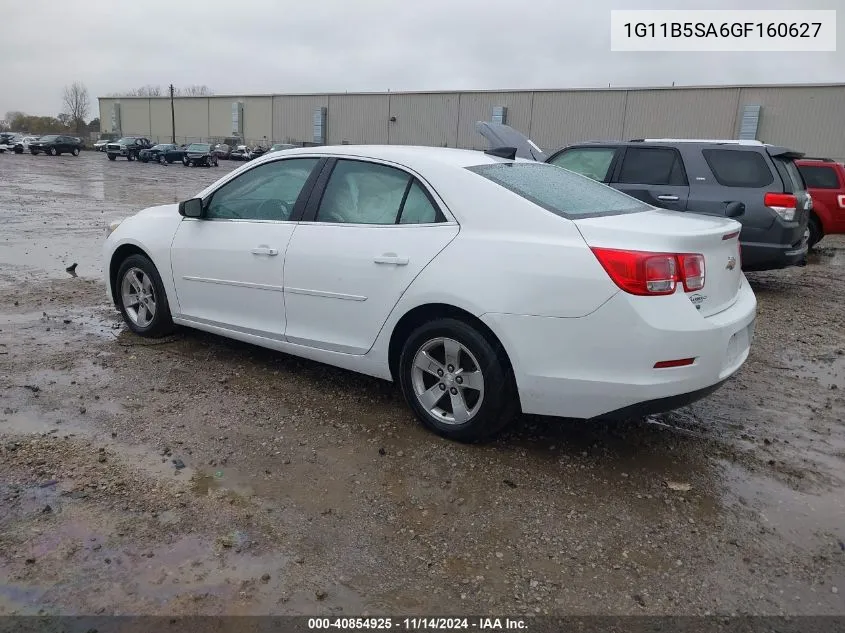 2016 Chevrolet Malibu Limited Ls VIN: 1G11B5SA6GF160627 Lot: 40854925