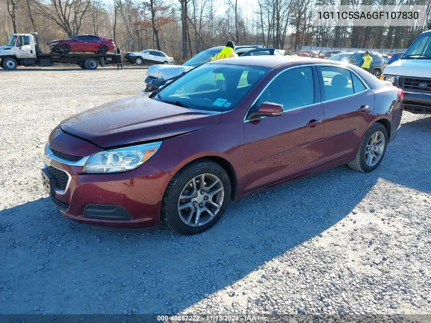 2016 Chevrolet Malibu Limited Lt VIN: 1G11C5SA6GF107830 Lot: 40857222