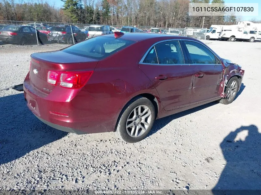 2016 Chevrolet Malibu Limited Lt VIN: 1G11C5SA6GF107830 Lot: 40857222